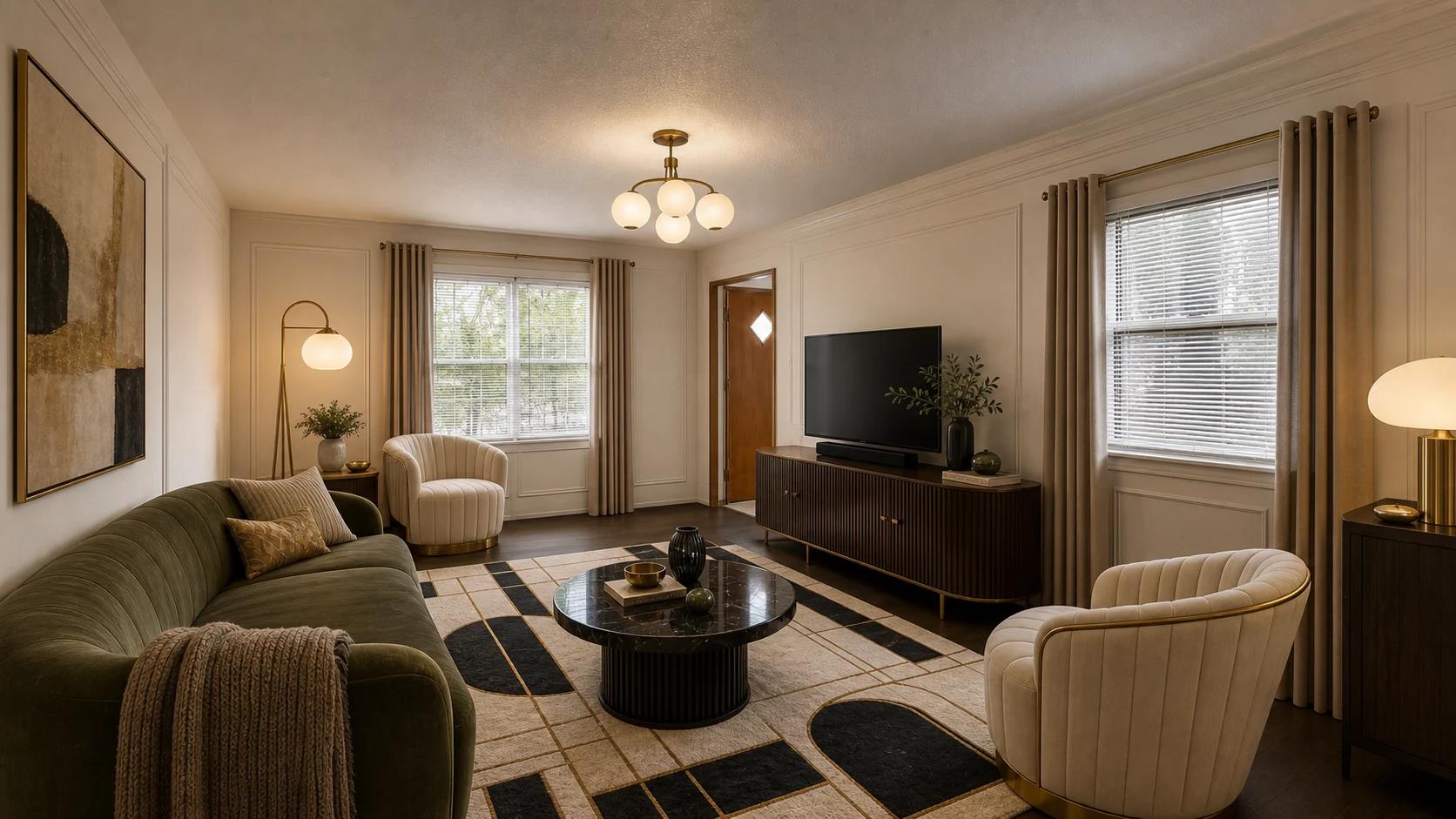 Living room to Art Deco after
