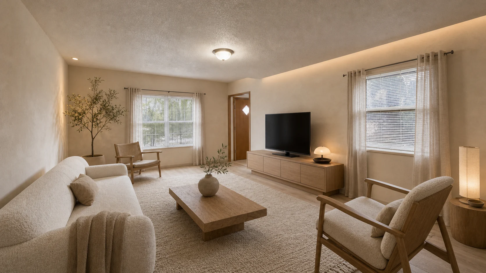 Living room to Japandi after