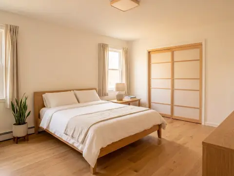 Bedroom to organic modern after